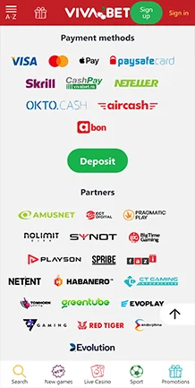 vivabet metodi di pagamento
